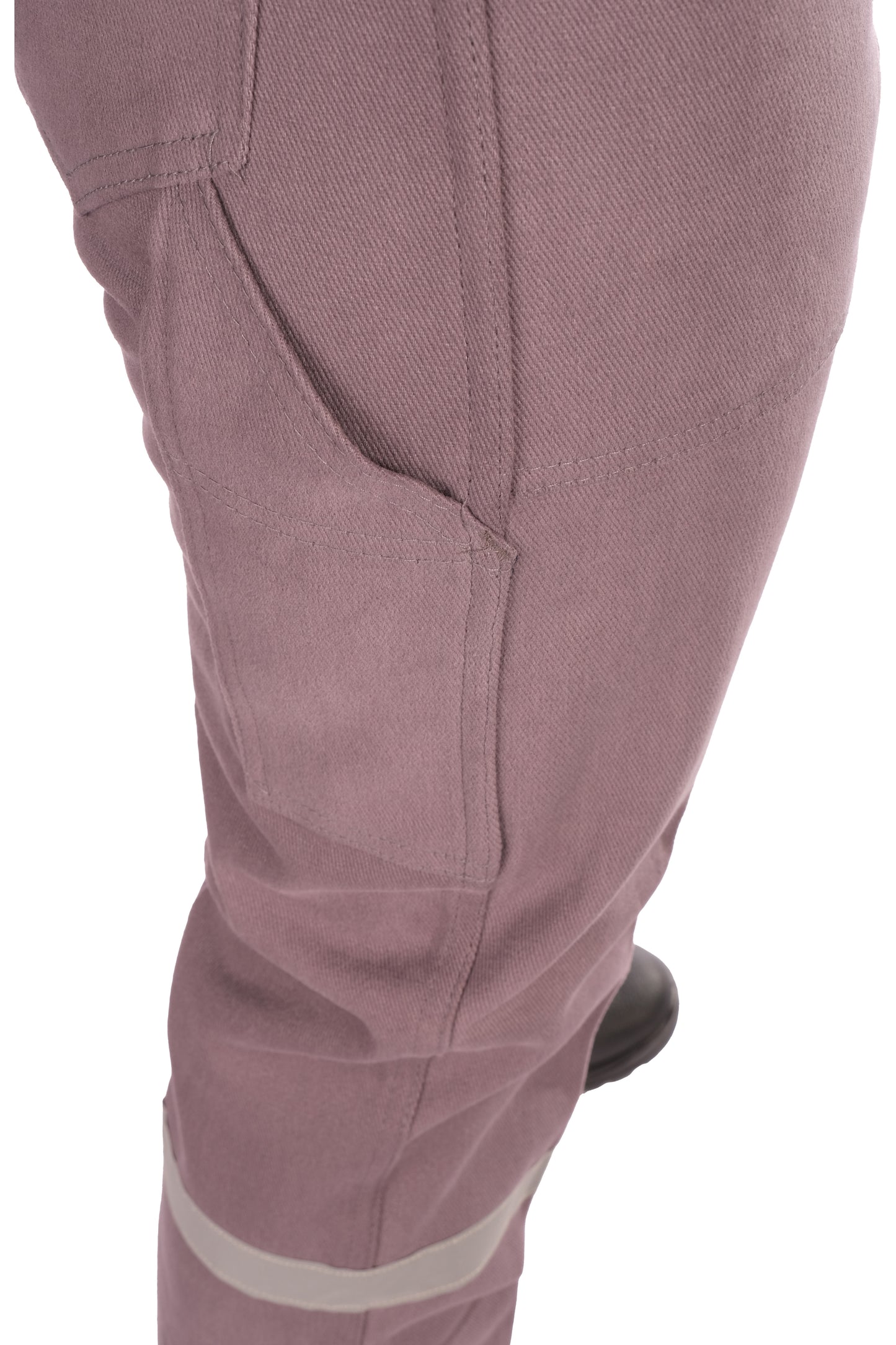 Selçuklu Plus 7/7 Gabardin Gri Kışlık İşçi Pantolonu Tek Reflektörlü Kalın İş Pantolonu-Gri