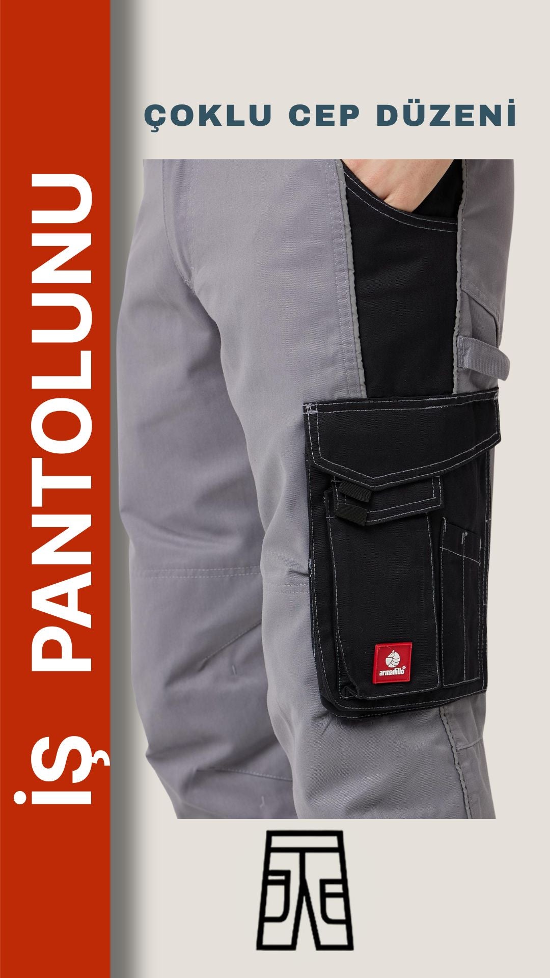 Armadillo Allium Gri Pantolon - Dayanıklı, Şık ve Konforlu İş ve Outdoor Pantolon