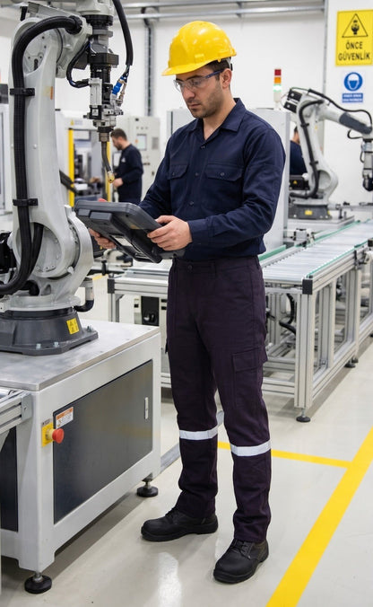 16/12 Gabardin Likralı Yazlık Tek Reflektörlü İşçi Pantolonu