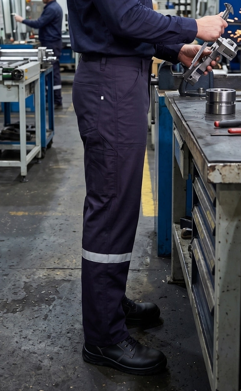 16/12 Gabardin Likralı Yazlık Tek Reflektörlü İşçi Pantolonu