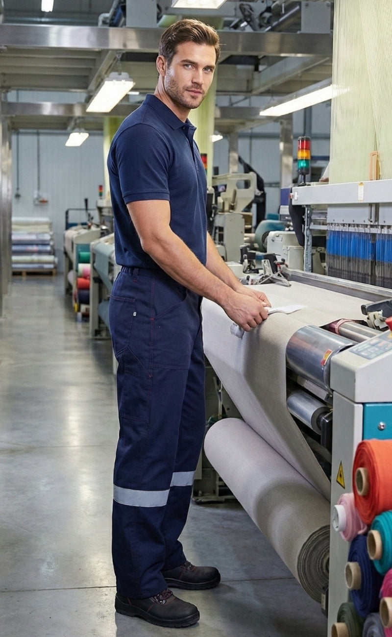 16/12 Gabardin Likralı Yazlık Tek Reflektörlü İşçi Pantolonu
