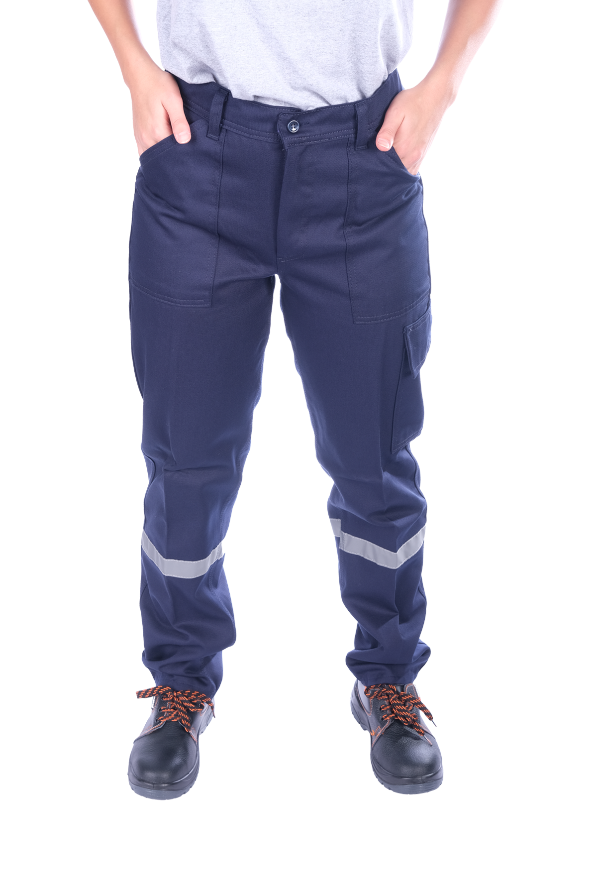 16/12 Gabardin Yazlık İşçi Pantolonu Tek Reflektörlü İş Pantolonu