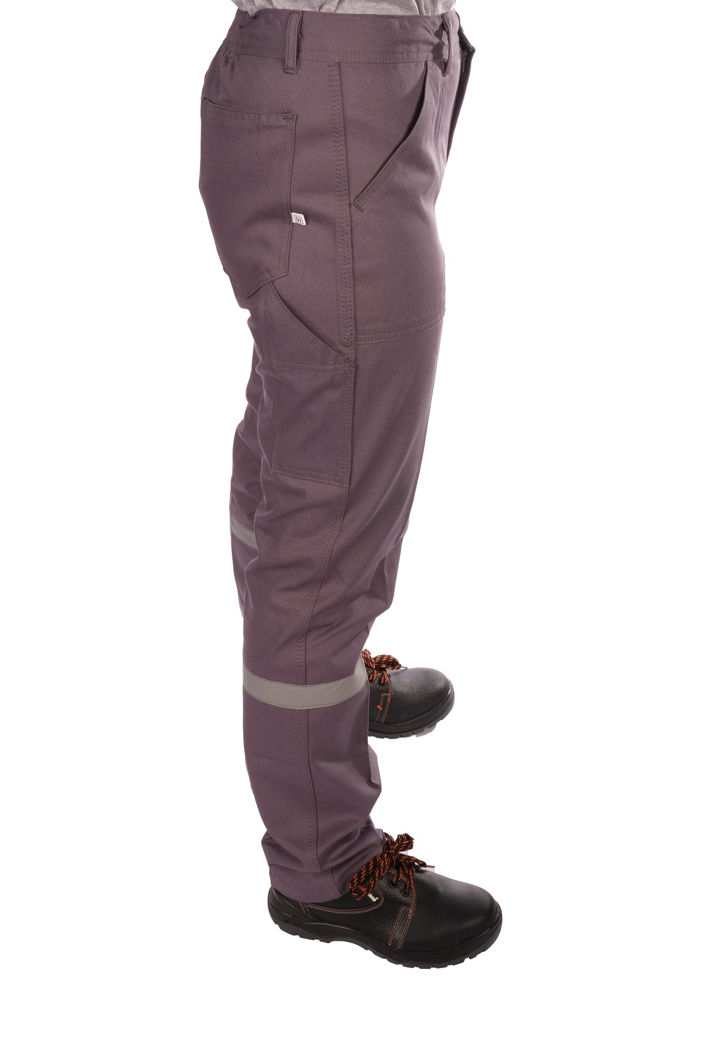 Selçuklu Plus 16/12 Gabardin Gri Yazlık İşçi Pantolonu Tek Reflektörlü İş Pantolonu