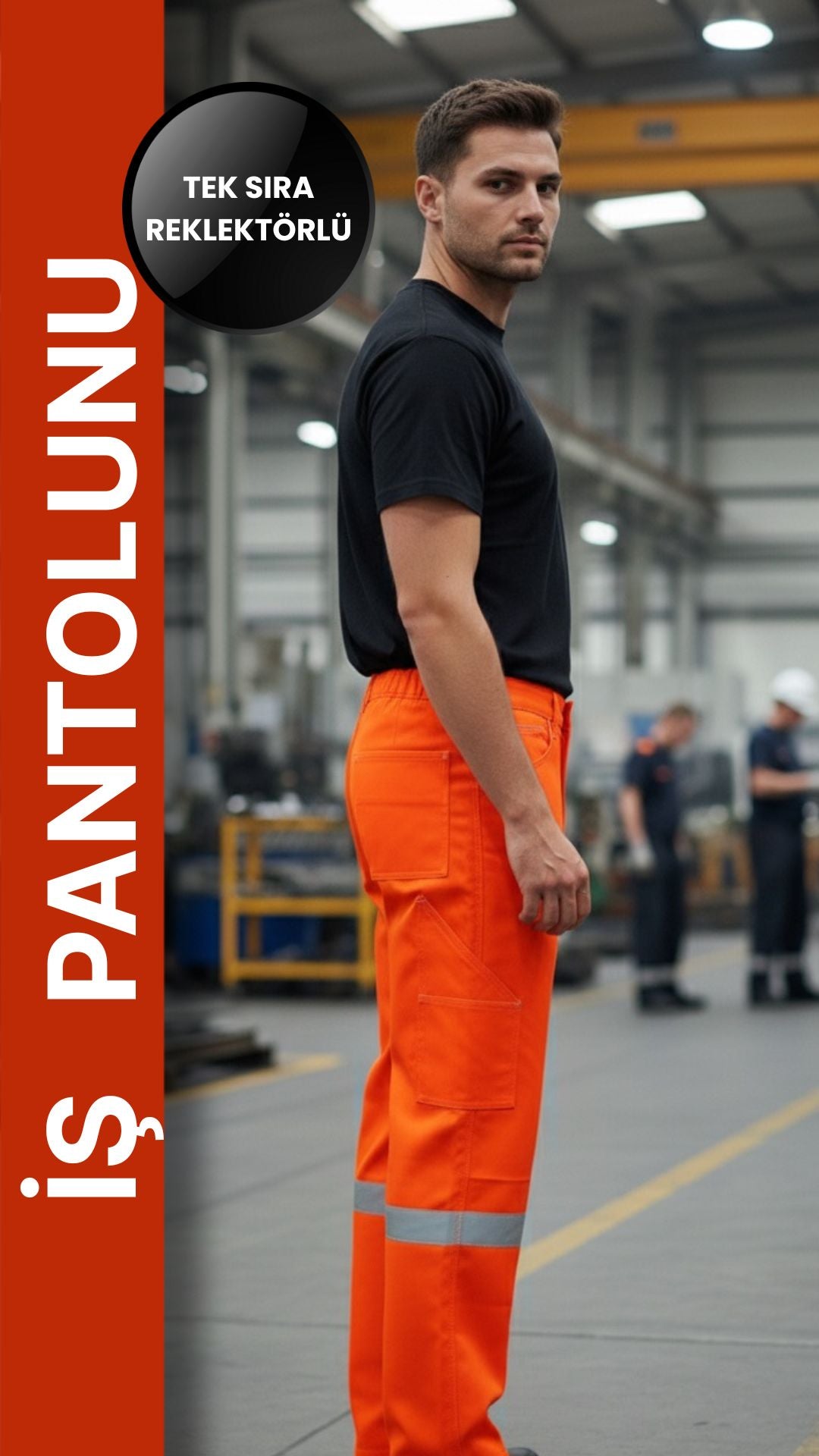 16/12 Gabardin Yazlık İşçi Pantolonu Tek Reflektörlü İş Pantolonu