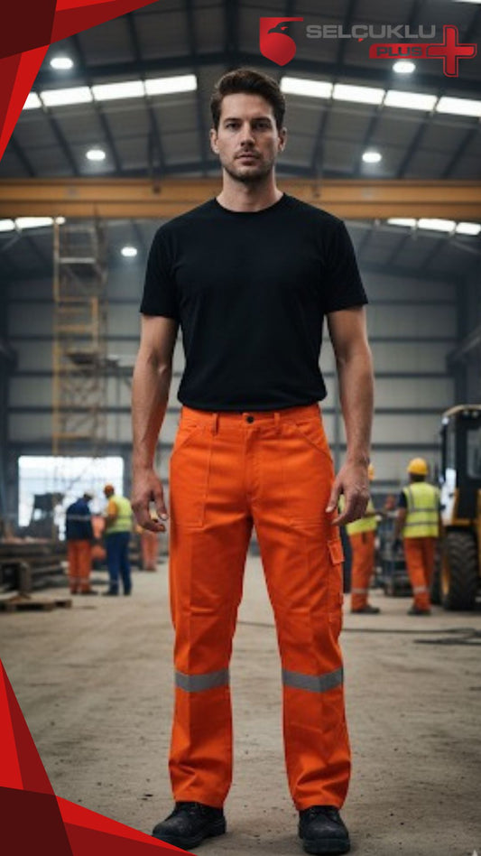 Selçuklu Plus 16/12 Gabardin Yazlık İşçi Pantolonu Tek Reflektörlü İş Pantolonu