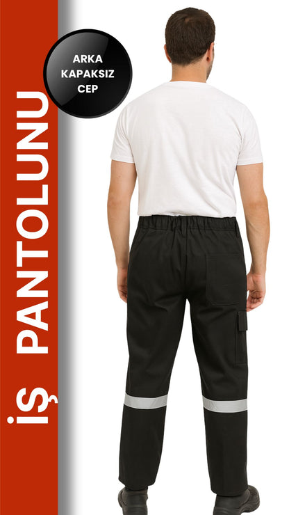 Selçuklu Plus 16/12 Gabardin Yazlık İşçi Pantolonu Tek Reflektörlü İş Pantolonu