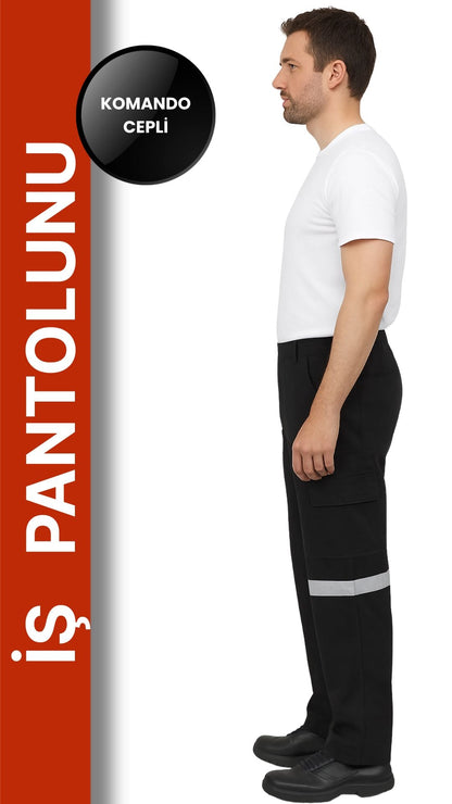 16/12 Gabardin Yazlık İşçi Pantolonu Tek Reflektörlü İş Pantolonu