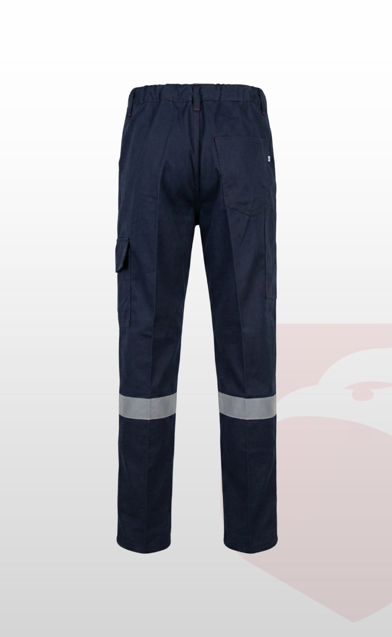 16/12 Gabardin Lacivert Yazlık İşçi Pantolonu Tek Reflektörlü İş Pantolonu