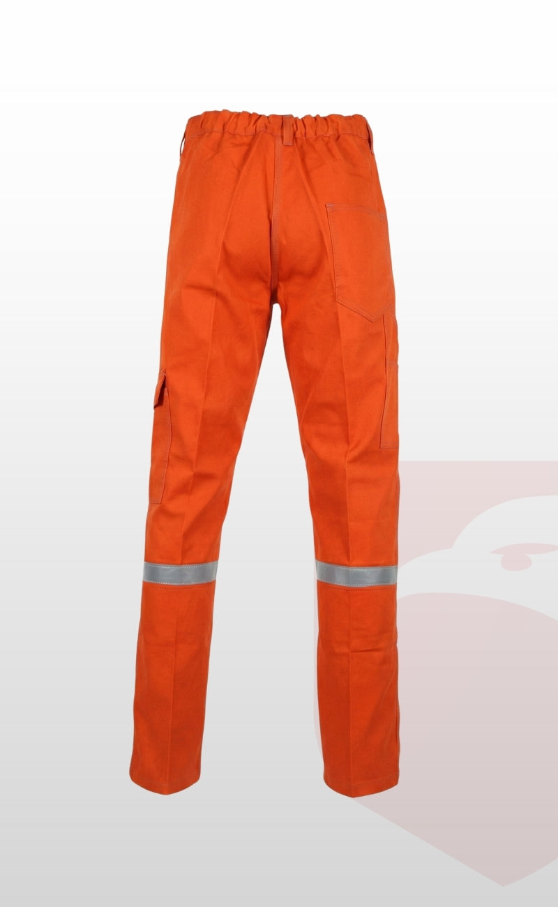Selçuklu Plus 16/12 Gabardin Turuncu Yazlık İşçi Pantolonu Tek Reflektörlü İş Pantolonu
