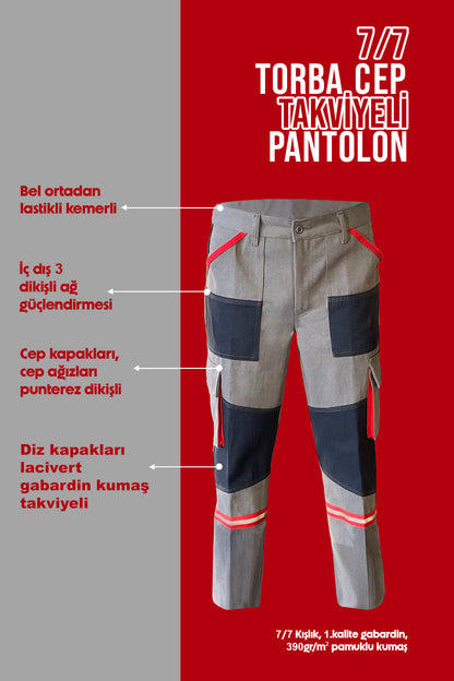 Selçuklu Plus 7/7 Torba Cep + Takviyeli Kışlık İş Pantolonu – Dayanıklı, Konforlu ve Şık