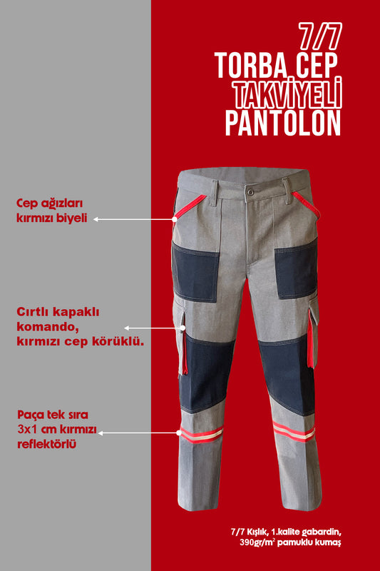 Selçuklu Plus 7/7 Torba Cep + Takviyeli Kışlık İş Pantolonu – Dayanıklı, Konforlu ve Şık