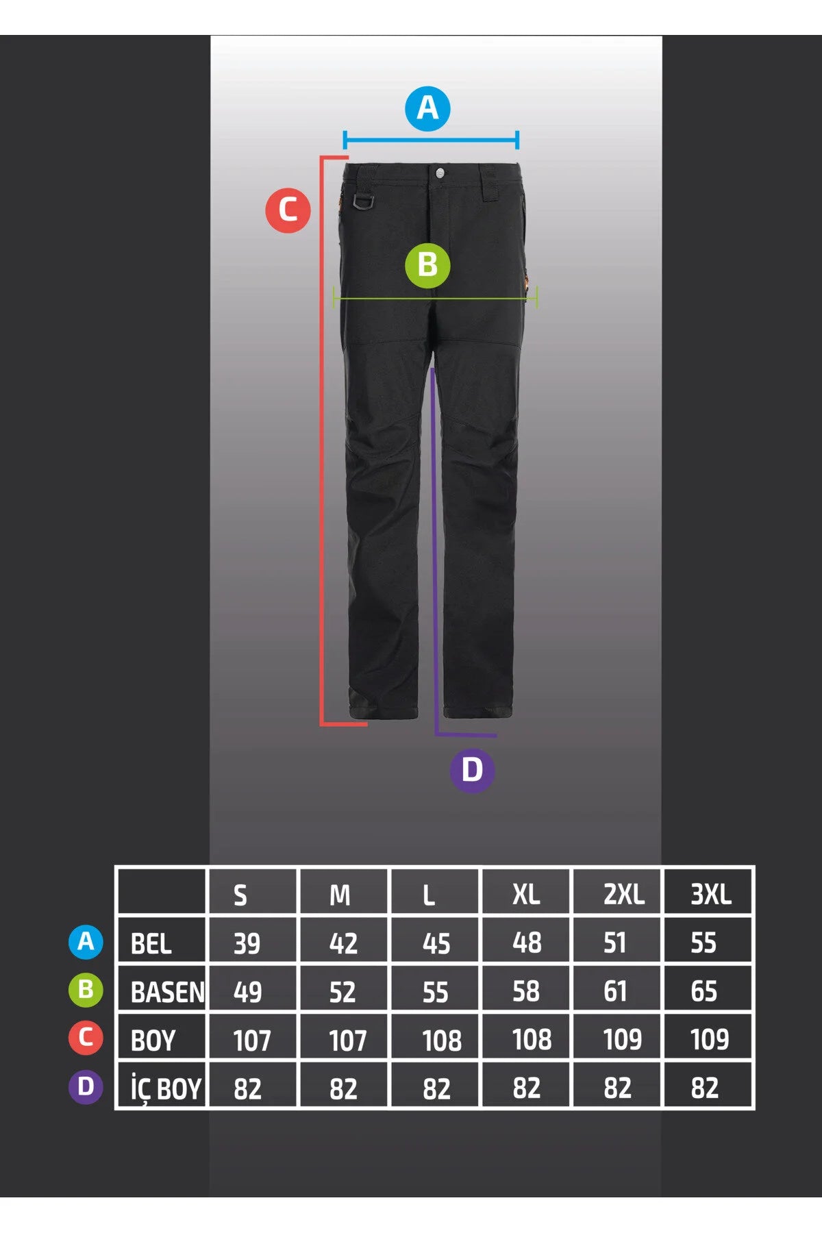 Su Ve Rüzgar Geçirmez Cepli Softshell Pantolon