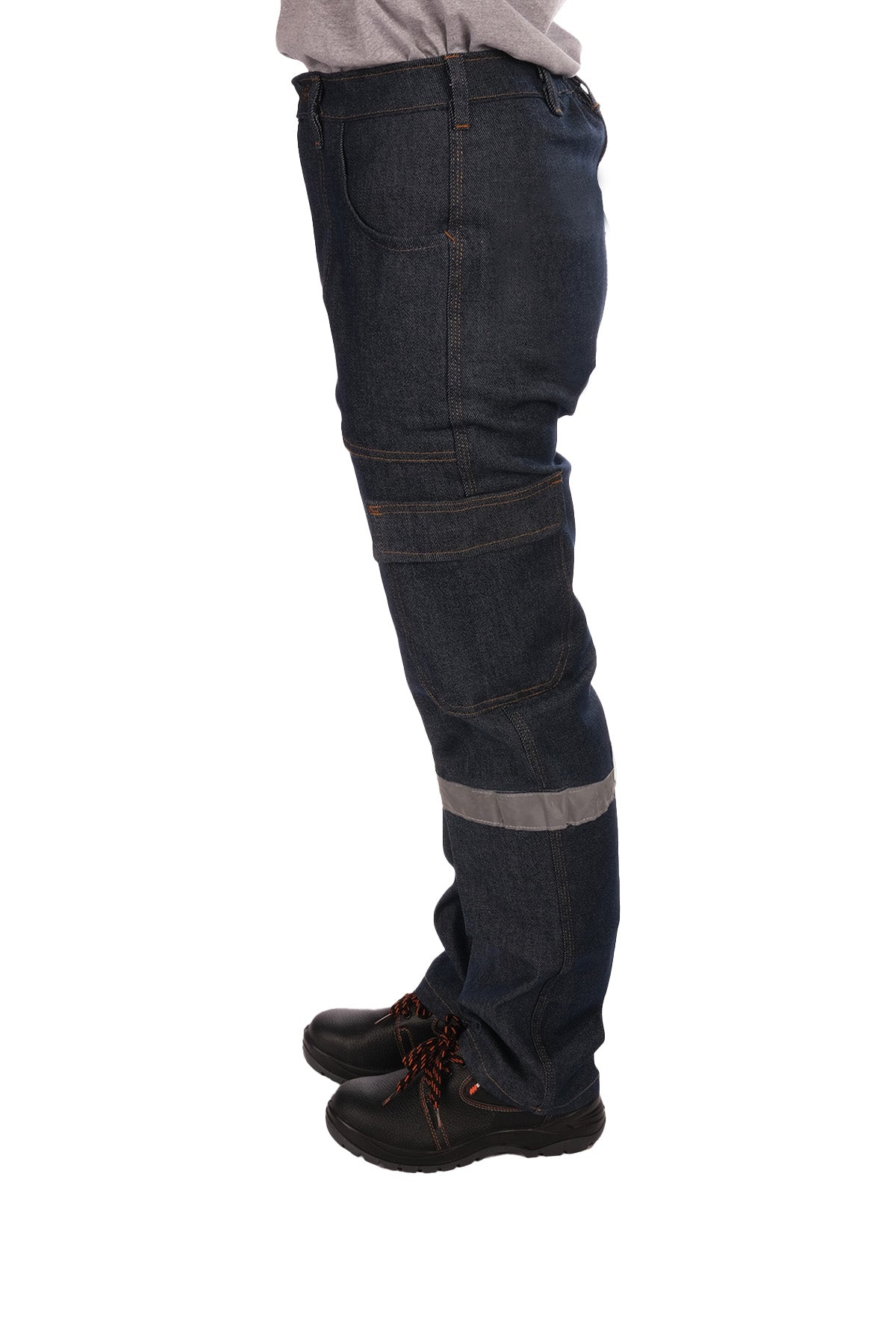 Selçuklu Plus 5 Cepli Reflektörlü Lacivert Kot İş Pantolonu – 12 Ons Kumaş – Uzun Ömürlü ve Sağlam İş Pantolonu