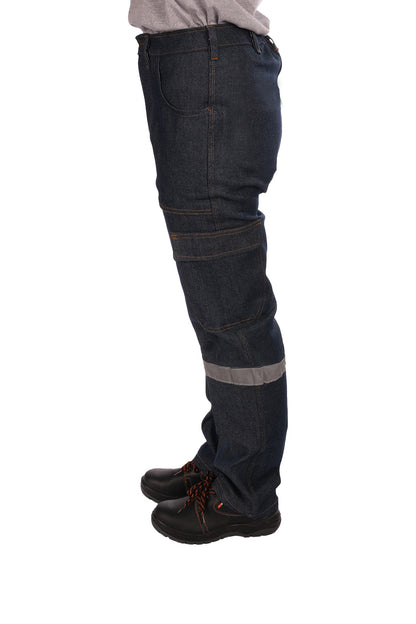 Selçuklu Plus 5 Cepli Reflektörlü Lacivert Kot İş Pantolonu – 12 Ons Kumaş – Uzun Ömürlü ve Sağlam İş Pantolonu