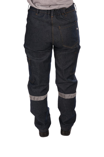 Selçuklu Plus 5 Cepli Reflektörlü Lacivert Kot İş Pantolonu – 12 Ons Kumaş – Uzun Ömürlü ve Sağlam İş Pantolonu
