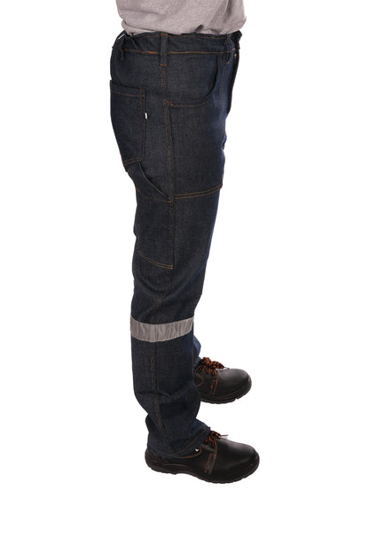 Selçuklu Plus 5 Cepli Reflektörlü Lacivert Kot İş Pantolonu – 12 Ons Kumaş – Uzun Ömürlü ve Sağlam İş Pantolonu