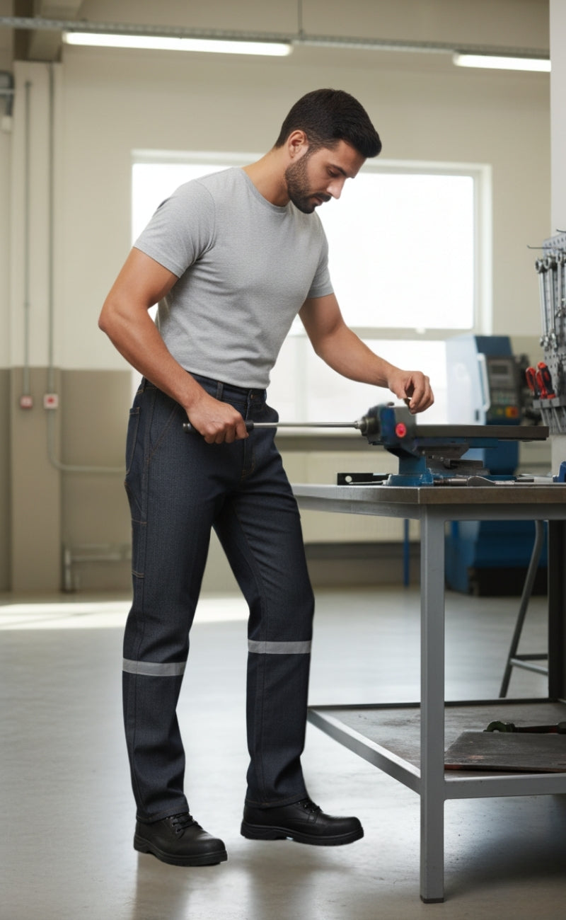 5 Cepli Reflektörlü Gri Kot İş Pantolonu – Uzun Ömürlü ve Sağlam İş Pantolonu