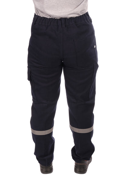 Selçuklu Plus 7/7 Gabardin Lacivert Kışlık İşçi Pantolonu Tek Reflektörlü Kalın İş Pantolonu