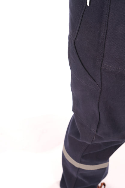 Selçuklu Plus 7/7 Gabardin Lacivert Kışlık İşçi Pantolonu Tek Reflektörlü Kalın İş Pantolonu