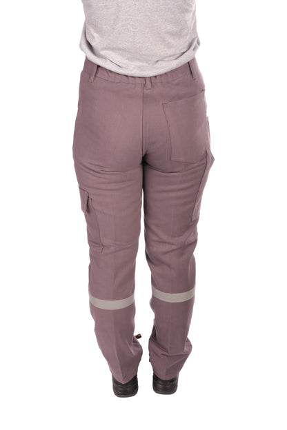 Selçuklu Plus 7/7 Gabardin Gri Kışlık İşçi Pantolonu Tek Reflektörlü Kalın İş Pantolonu-Gri