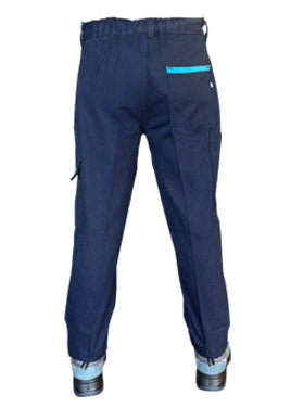 Selçuklu Plus 7/7 Gabardin Kışlık İşçi Pantolonu Tek Reflektörlü Mavi Biyeli Kalın İş Pantolonu