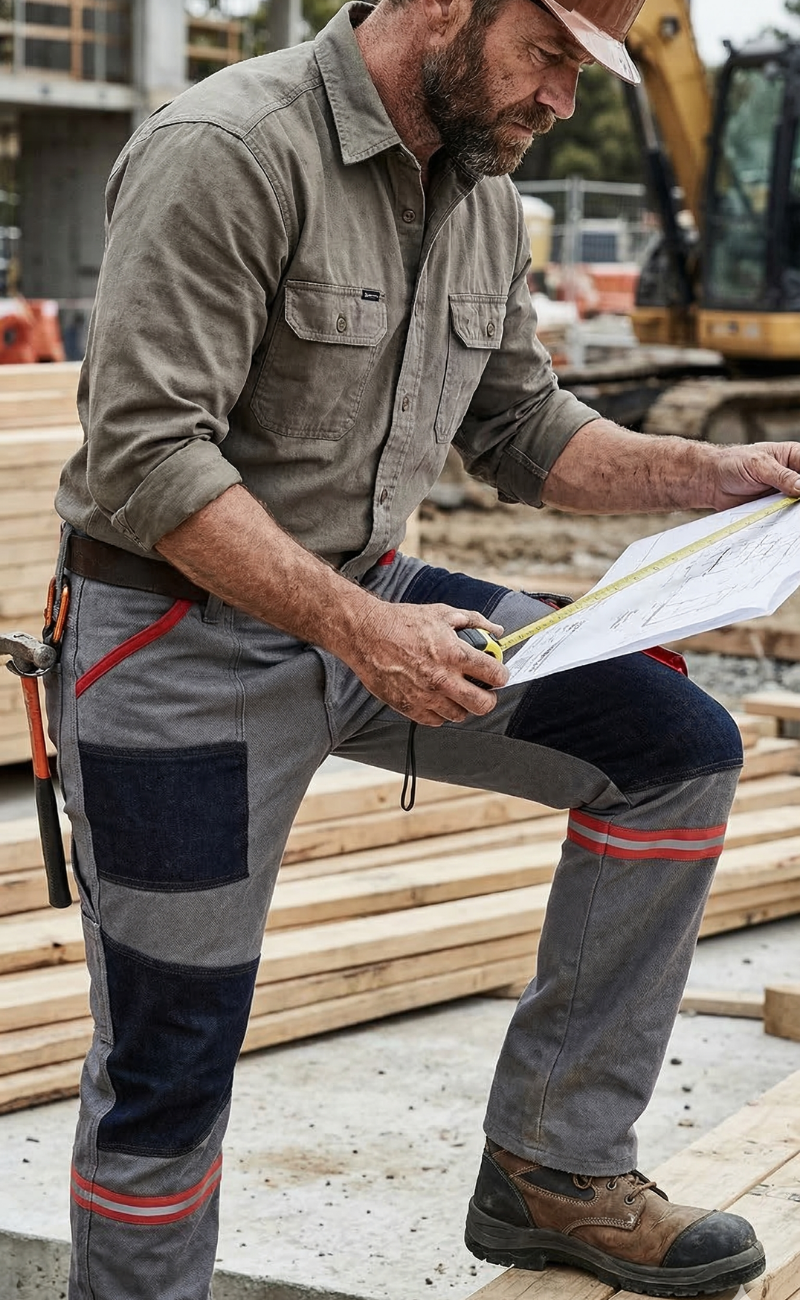 7/7 Gri Takviyeli Çok Cepli Kışlık İş Pantolonu – Dayanıklı, Konforlu ve Şık