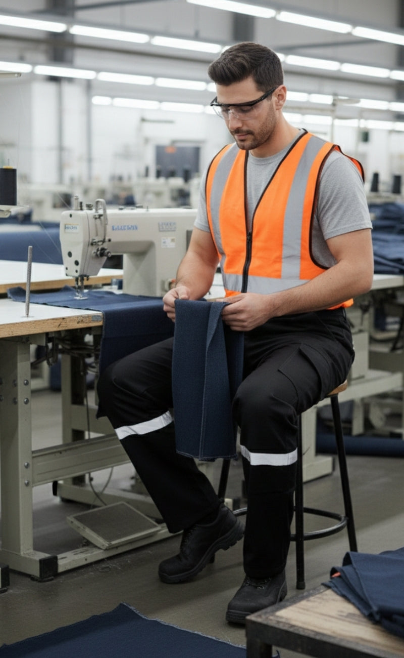 7/7 Gabardin Kışlık İşçi Pantolonu Tek Reflektörlü Kalın İş Pantolonu