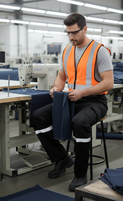 7/7 Gabardin Kışlık İşçi Pantolonu Tek Reflektörlü Kalın İş Pantolonu