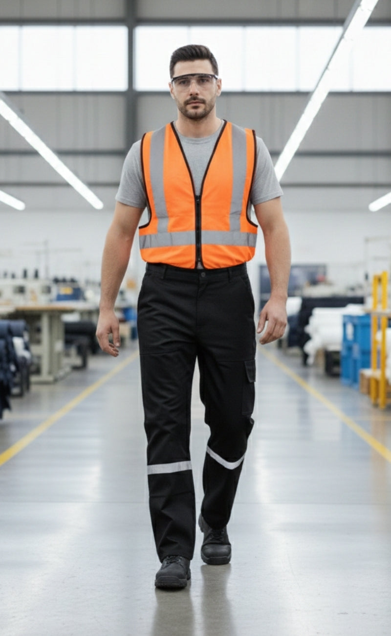 7/7 Gabardin Kışlık İşçi Pantolonu Tek Reflektörlü Kalın İş Pantolonu