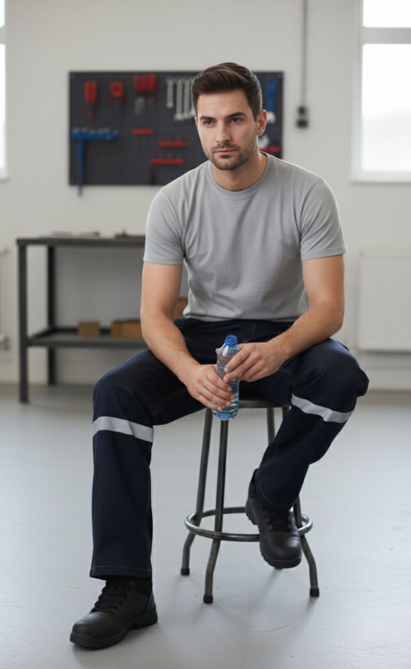 5 Cepli Reflektörlü Likrasız Uzun Ömürlü ve Sağlam Kumaş Koyu Lacivert Kot Pantolon