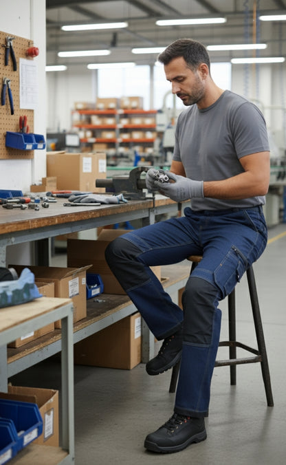 Selçuklu Plus Lacivert Likralı Çok Cepli Kot İş Pantolonu – Esnek Yapı ve Fonksiyonel Tasarım