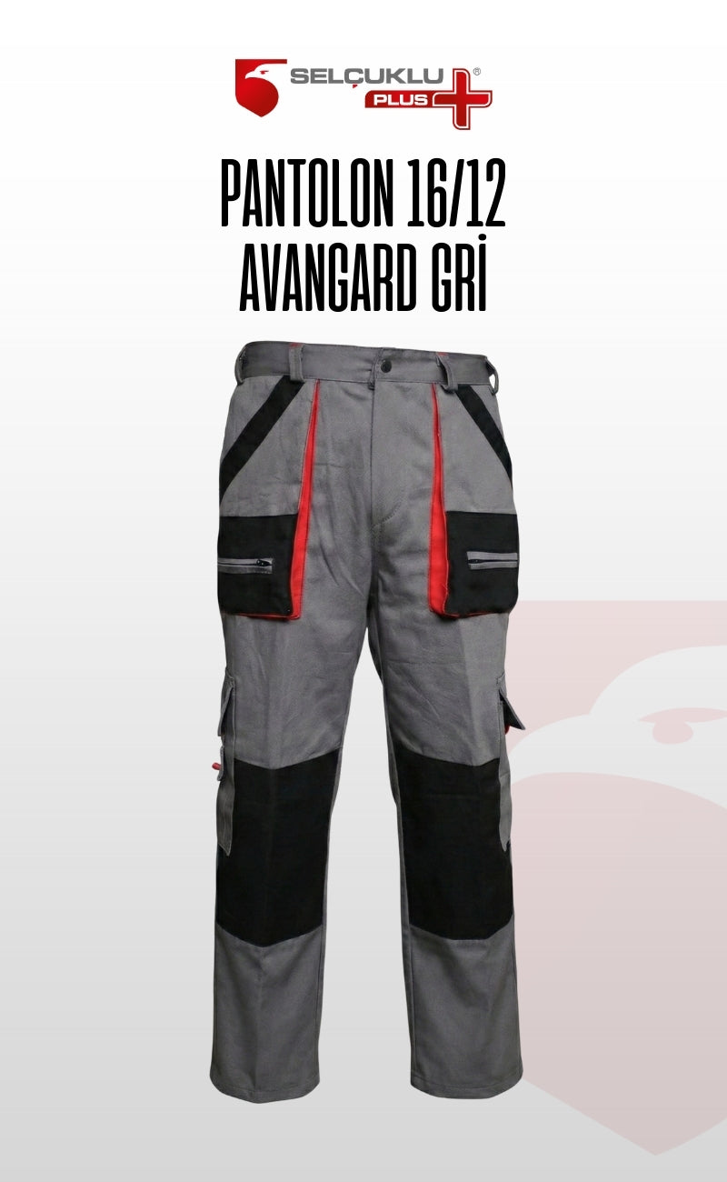 Pantolon 16/12 Avangard Gri – Çok Cepli Dayanıklı İş Pantolonu