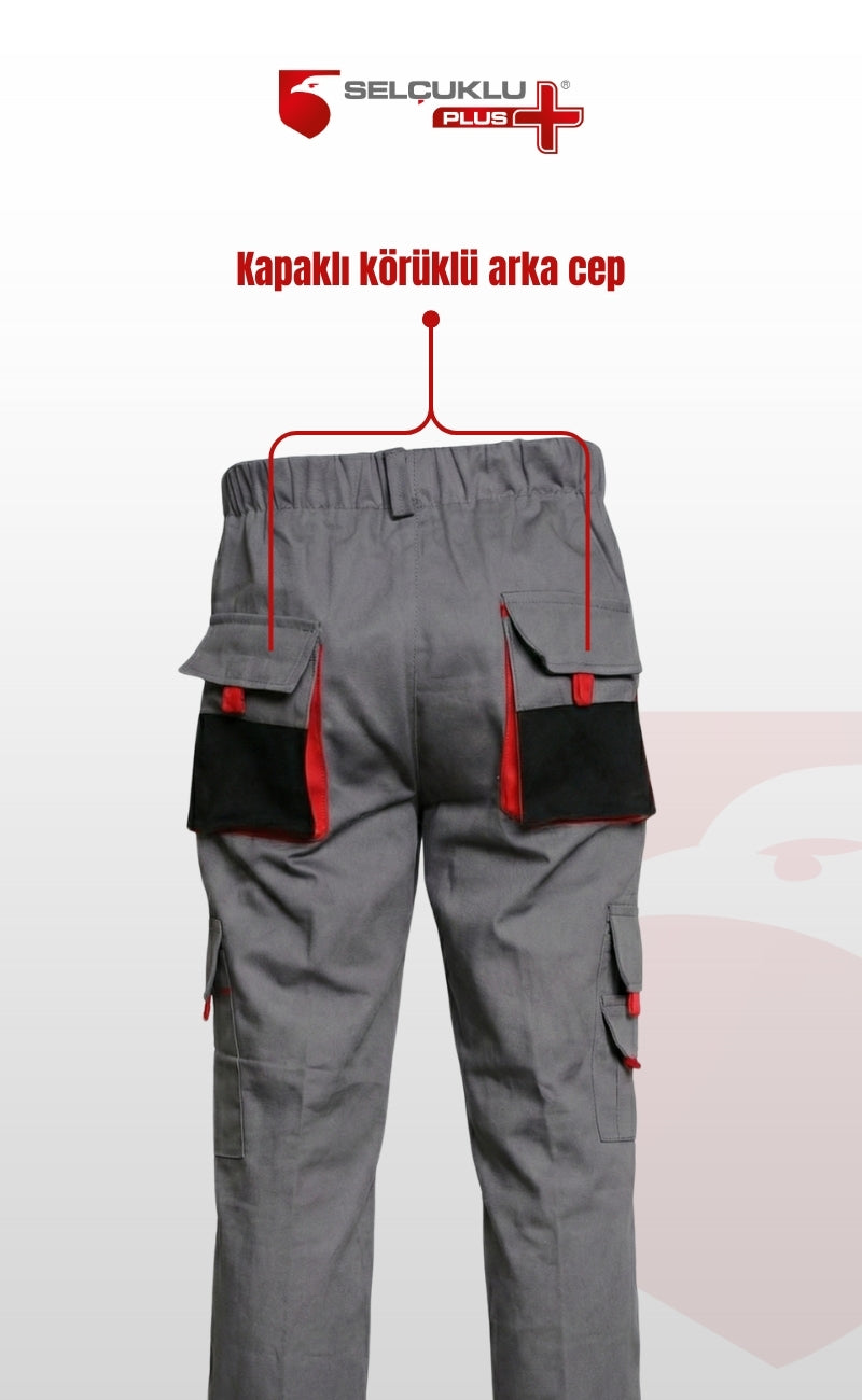 Pantolon 16/12 Avangard Gri – Çok Cepli Dayanıklı İş Pantolonu