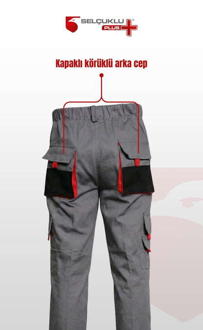 Pantolon 16/12 Avangard Gri – Çok Cepli Dayanıklı İş Pantolonu