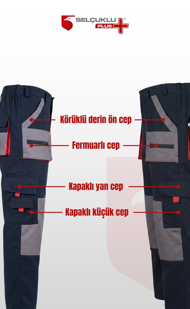 Pantolon 16/12 Avangard Lacivert – Çok Cepli Dayanıklı İş Pantolonu