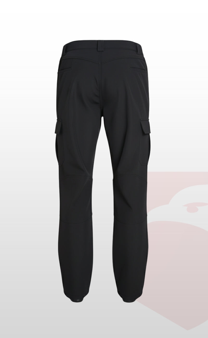 Softshell Siyah İş Pantolonu | Su Geçirmez, Rüzgar Dayanıklı, Çok Cepli, Esnek Kumaş