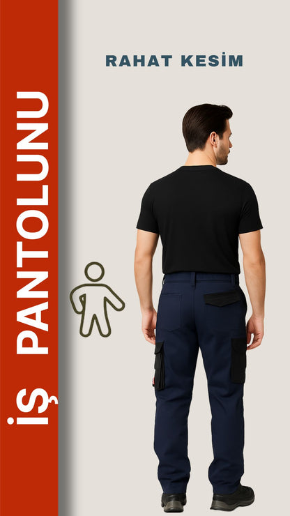 Selçuklu Plus Armadillo Allium Lacivert İş Pantolonu – Hafif, Dayanıklı ve Çok Cepli Rahat Tasarım