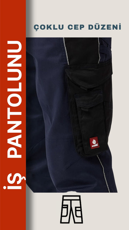 Selçuklu Plus Armadillo Allium Lacivert İş Pantolonu – Hafif, Dayanıklı ve Çok Cepli Rahat Tasarım