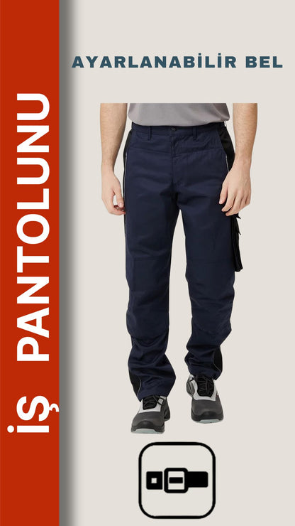 Selçuklu Plus Armadillo Allium Lacivert İş Pantolonu – Hafif, Dayanıklı ve Çok Cepli Rahat Tasarım