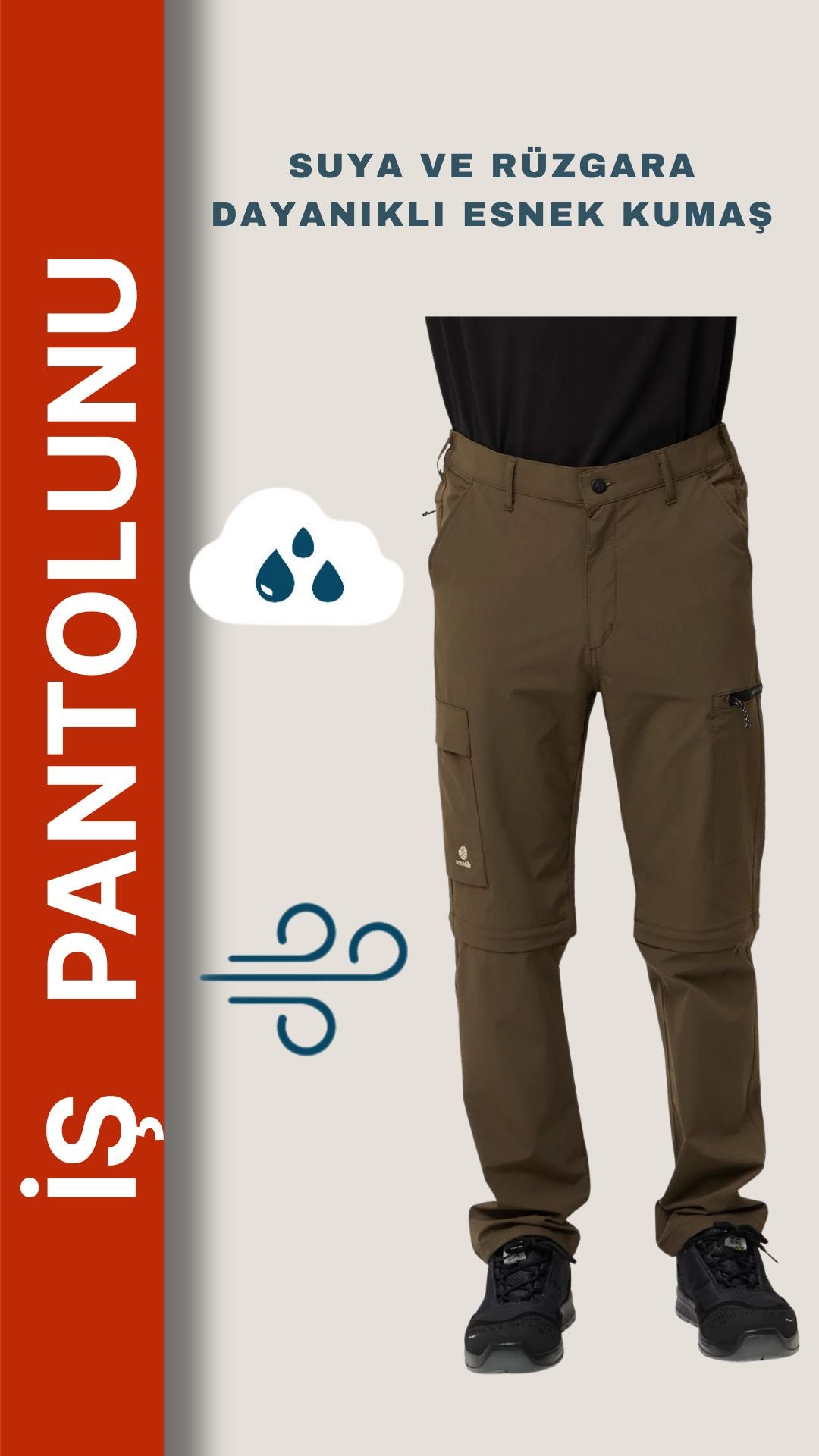 Selçuklu Plus Armadillo Erciyes Outdoor Kahverengi Pantolon – Su İtici, Nefes Alabilir ve Esnek Yapı