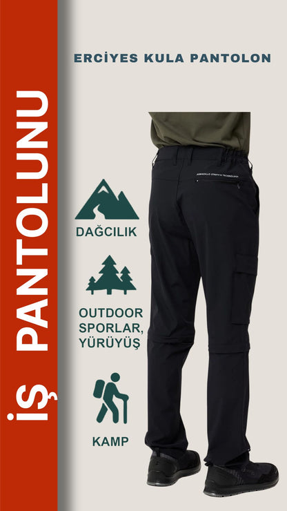 Selçuklu Plus Armadillo Erciyes Outdoor Siyah Pantolon – Su İtici, Nefes Alabilir ve Esnek Yapı