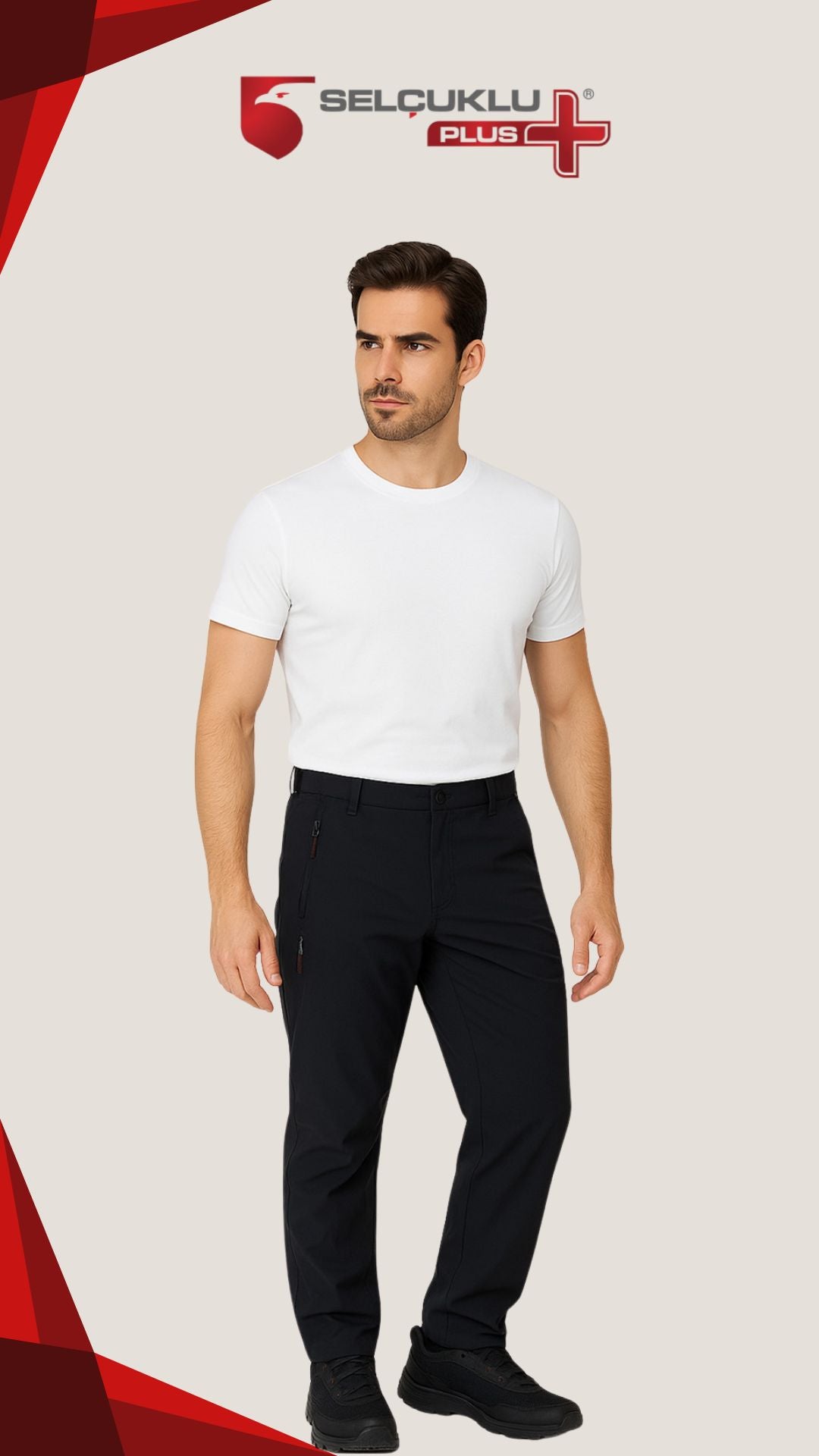 Selçuklu Plus Armadillo Ilgaz Outdoor Siyah Pantolon – Su İtici, Hafif ve Esnek Doğa Kullanımı