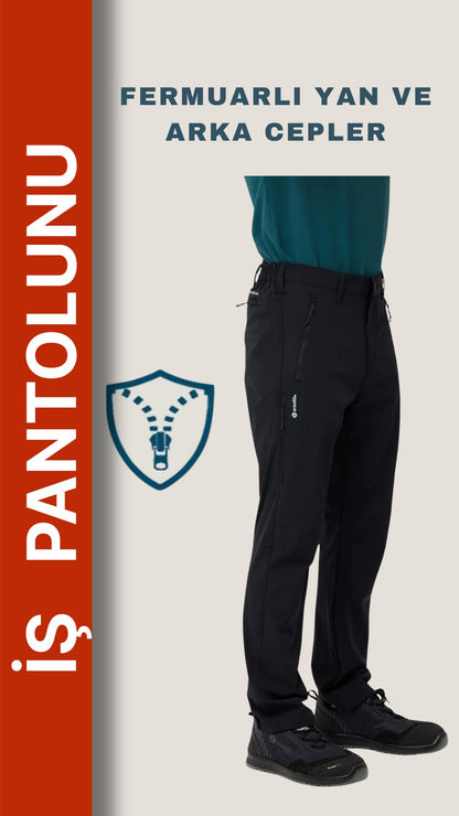 Selçuklu Plus Armadillo Ilgaz Outdoor Siyah Pantolon – Su İtici, Hafif ve Esnek Doğa Kullanımı
