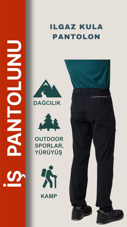 Selçuklu Plus Armadillo Ilgaz Outdoor Siyah Pantolon – Su İtici, Hafif ve Esnek Doğa Kullanımı