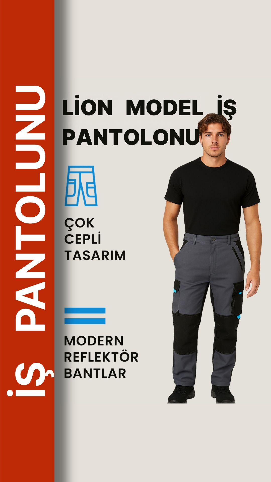 Selçuklu Plus Lion Lacivert Çok Cepli İş Pantolonu – Dayanıklı, Ergonomik ve Şık Tasarım