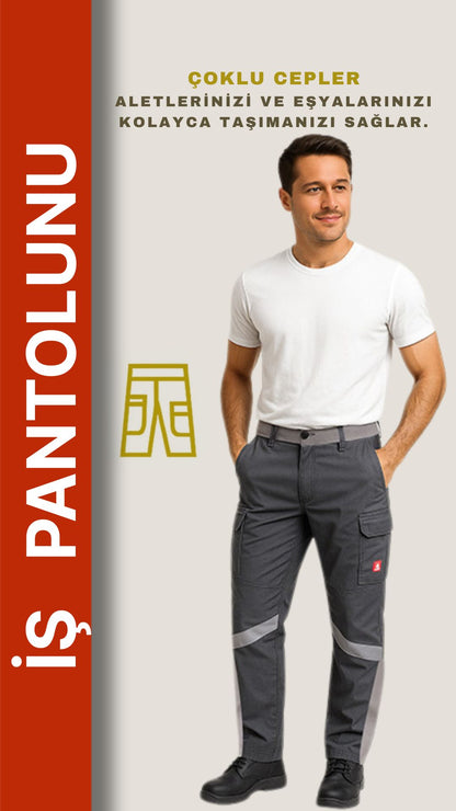 Selçuklu Plus Armadillo Pyrus İş Pantolonu – Ergonomik Kesim, Çok Cepli Dayanıklı Yapı