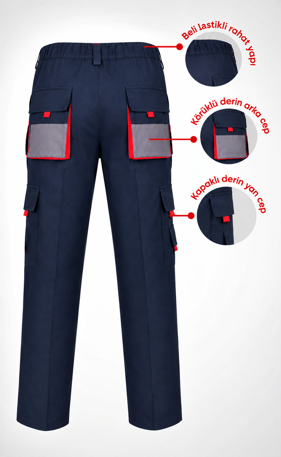 Pantolon 16/12 Avangard Lacivert – Çok Cepli Dayanıklı İş Pantolonu