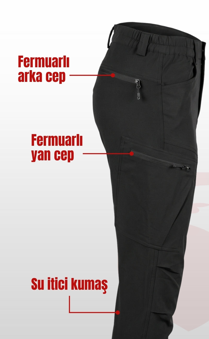 Su İticili, Fermuar Cepli ve Rahat Kalıplı Outdoor Taktikal Pantolon