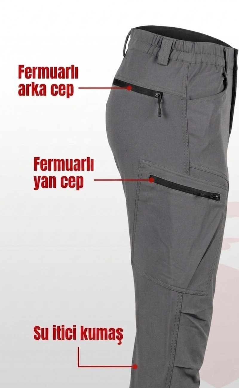 Su İticili, Fermuar Cepli ve Rahat Kalıplı Outdoor Taktikal Pantolon