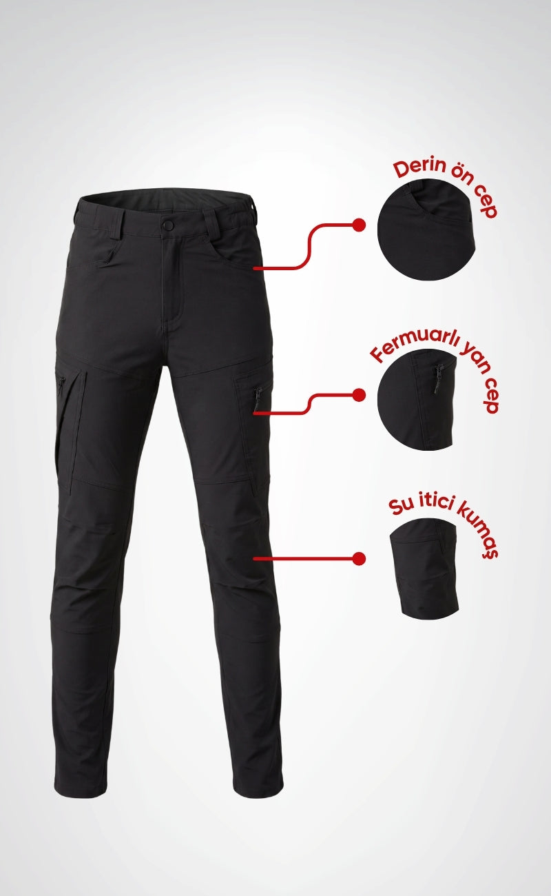 Su İticili, Fermuar Cepli ve Rahat Kalıplı Outdoor Taktikal Pantolon